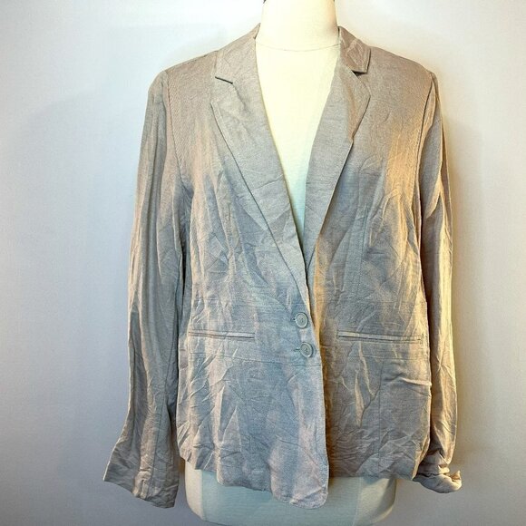 Lane Bryant Light Gray Blazer - Picture 1 of 4